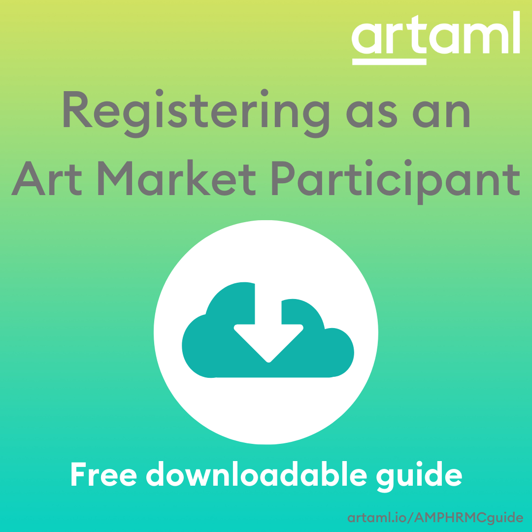 Registering as an Art Market Participant - with download arrow displayed