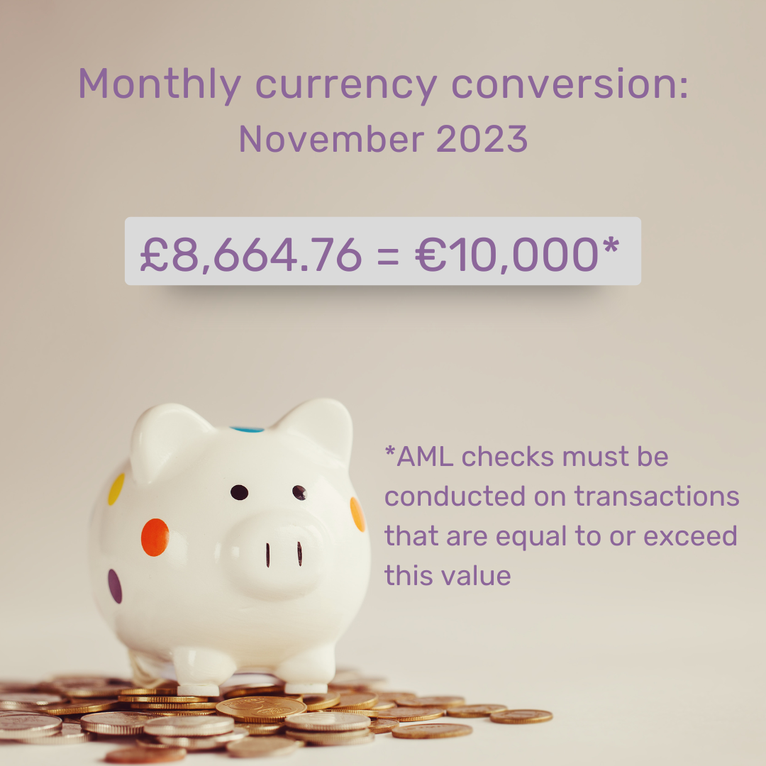 May 2023 Conversion between EUR and GBP